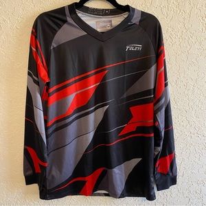 Teleyi Men's Mountain Bike Jersey Long Sleeve Shirt Size Medium